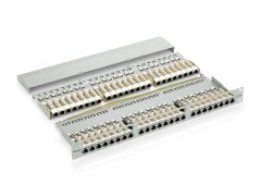 326348 Premium 48-Port Cat.6 Shielded Patch Panel, Light Grey