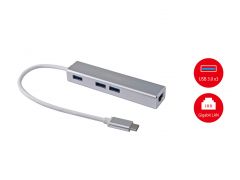 133481 USB-C auf 3-Port-USB-Hub mit Gigabit adapter