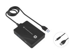 HUBBIES10B Concentrador USB 3.0/2.0 de 4 puertos, USB-A 3.0 x 1, USB-A 2.0 x 3, Cable de 90cm
