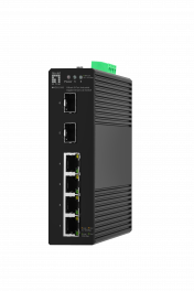 IGS-2106  Hilbert 6-Port Industrial Gigabit Smart Lite Switch, 4 x Gigabit RJ45, 2 x Gigabit SFP