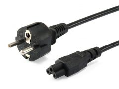 112151 Hochwertiges Netzkabel, C5 auf Schuko, 3.0m