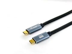 128359 USB 3.2 Gen 2 C-auf-C-Kabel, M/M, 3,0 m, PD100W , 4K/60Hz, 10Gbps, Schwarz
